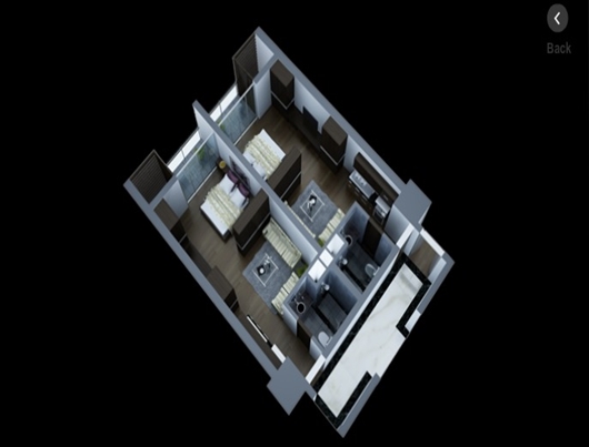Layout of 1 bedroom apartments in Lancaster Hanoi