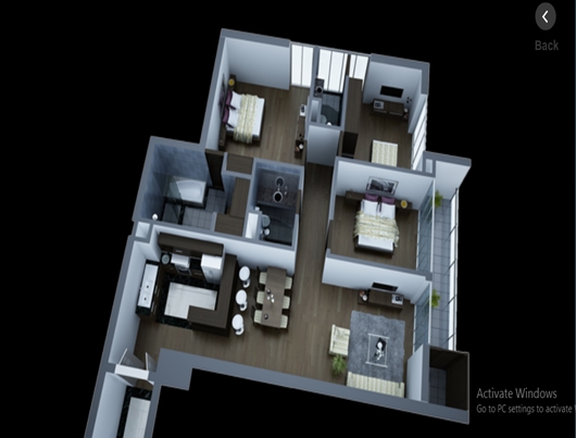 Layout of 3 bedroom apartments in Lancaster Hanoi