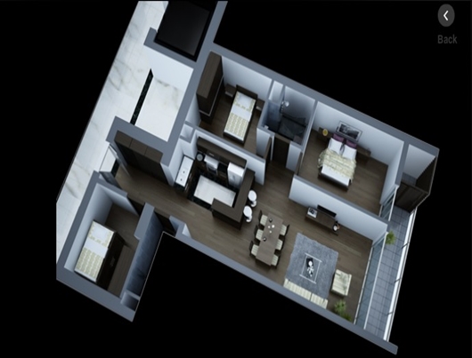 Layout of 3 bedroom apartments in Lancaster Hanoi